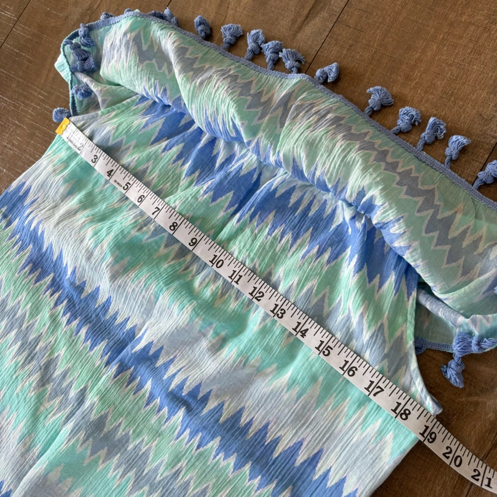 Sail to Sable Women's Off the Shoulder Pom-Pom Dress Size Large - Picture 13 of 16